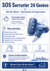 clé de voiture, reproduction & programmation